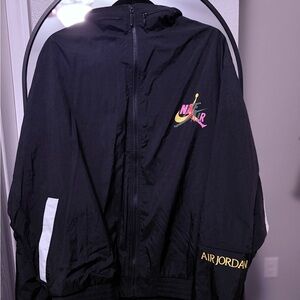 Nike Black Jacket with Multicolor Logo